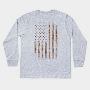 Camo Flag Kids Long Sleeve T-Shirt